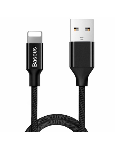 Patvarus audinio kabelis USB Iphone Lightning 1.2M juodas Patvarus audinio kabelis USB Iphone Lightning 1.2M juodas