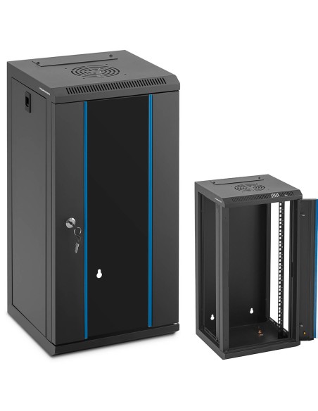 RACK serverio spintelė pakabinama 10'' 12U IP20 iki 60 kg 31x31x62 cm JUODA