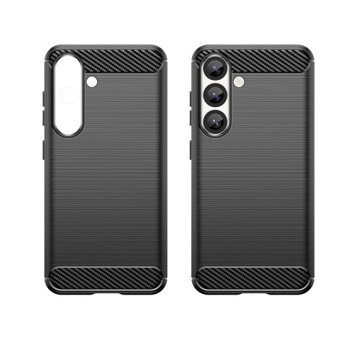 
Lankstus silikoninis dėklas, skirtas „Samsung Galaxy F06 5G Carbon“ - juodas

