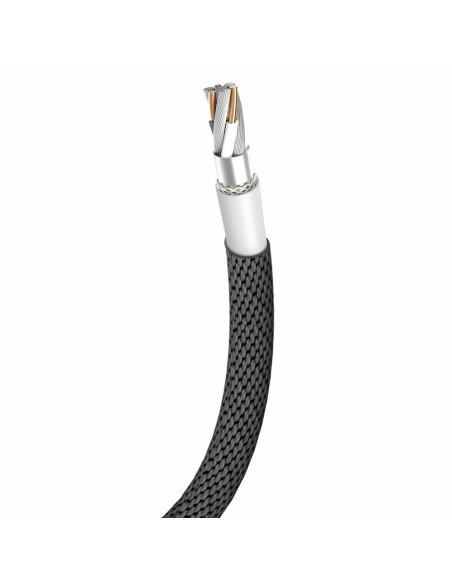 Patvarus audinio kabelis USB Iphone Lightning 1.2M juodas Patvarus audinio kabelis USB Iphone Lightning 1.2M juodas