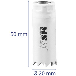 Dviejų metalų skylių pjūklo grąžtas metaliniam medienos plastikui sk. 20 mm