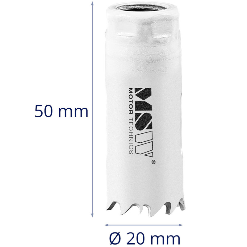 Dviejų metalų skylių pjūklo grąžtas metaliniam medienos plastikui sk. 20 mm