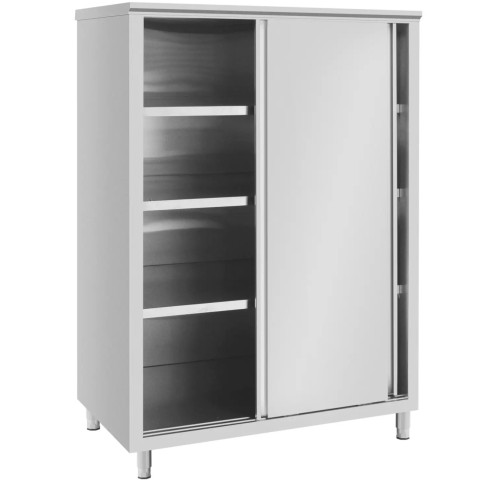 
Gastronominė spintelė su stumdomomis durelėmis STEEL 140 x 60 x 180 cm

