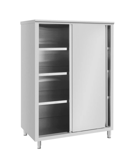
Gastronominė spintelė su stumdomomis durelėmis STEEL 140 x 60 x 180 cm
