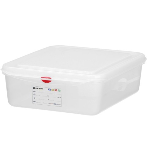 
Maisto konteineris GN 1/ 2 su etikete ir dangčiu 4 l 325x265x65 mm
