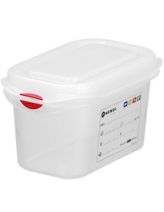 
Maisto konteineris GN 1/ 9 su dangteliu su etikete 1 l 176x108x100 mm
