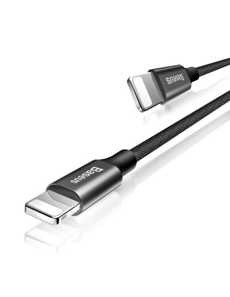 Patvarus audinio kabelis USB Iphone Lightning 1.2M juodas Patvarus audinio kabelis USB Iphone Lightning 1.2M juodas