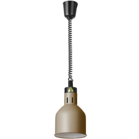 
Cilindrinė pakabinama maisto šildymo lempa, 175 mm skersmens, 250 W - smėlio spalvos
