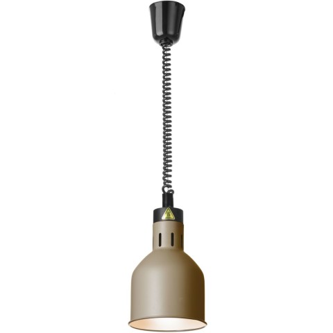
Cilindrinė pakabinama maisto šildymo lempa, 175 mm skersmens, 250 W - smėlio spalvos
