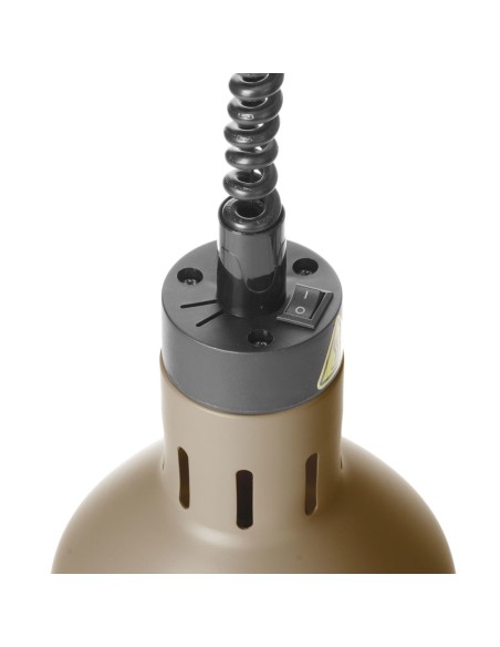 
Cilindrinė pakabinama maisto šildymo lempa, 175 mm skersmens, 250 W - smėlio spalvos
