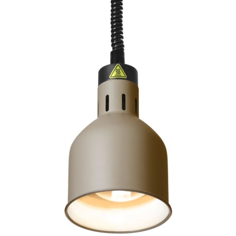 
Cilindrinė pakabinama maisto šildymo lempa, 175 mm skersmens, 250 W - smėlio spalvos
