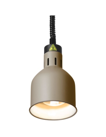 
Cilindrinė pakabinama maisto šildymo lempa, 175 mm skersmens, 250 W - smėlio spalvos
