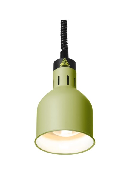 
Cilindrinė pakabinama maisto šildymo lempa, 175 mm skersmens, 250 W - žalia
