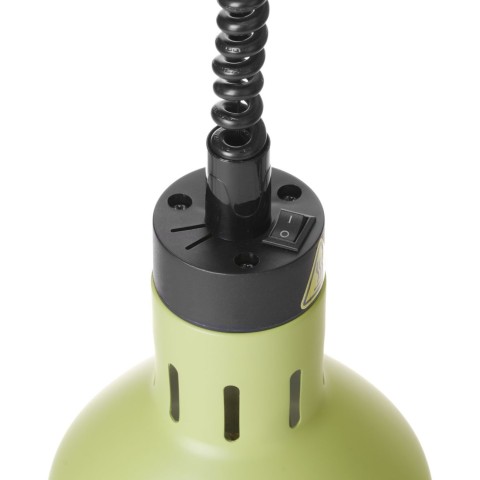 
Cilindrinė pakabinama maisto šildymo lempa, 175 mm skersmens, 250 W - žalia
