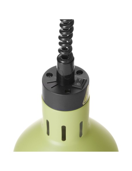 
Cilindrinė pakabinama maisto šildymo lempa, 175 mm skersmens, 250 W - žalia
