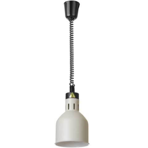 
Cilindrinė pakabinama maisto šildymo lempa, 175 mm skersmens, 250 W - balta
