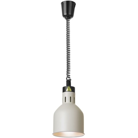 
Cilindrinė pakabinama maisto šildymo lempa, 175 mm skersmens, 250 W - balta
