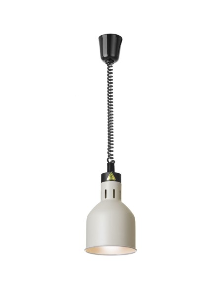 
Cilindrinė pakabinama maisto šildymo lempa, 175 mm skersmens, 250 W - balta
