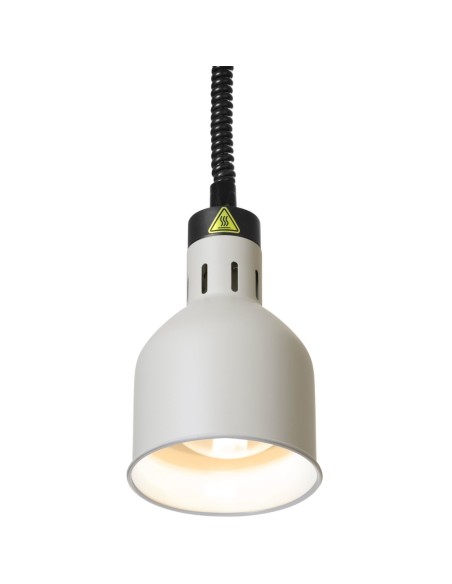 
Cilindrinė pakabinama maisto šildymo lempa, 175 mm skersmens, 250 W - balta
