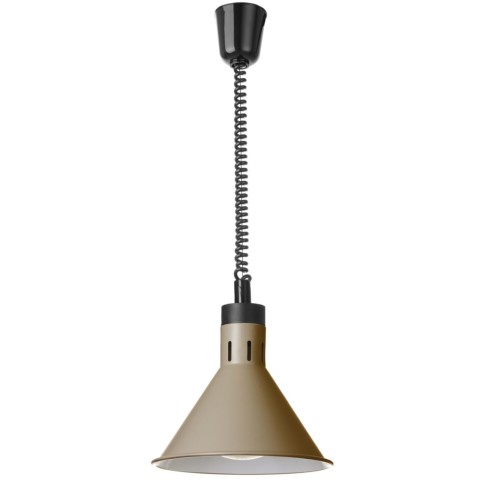 
Kūginė pakabinama maisto šildymo lempa, 275 mm skersmens, 250 W - smėlio spalvos
