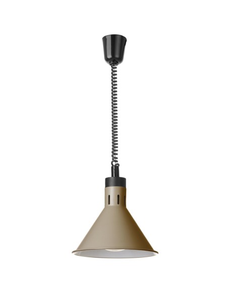 
Kūginė pakabinama maisto šildymo lempa, 275 mm skersmens, 250 W - smėlio spalvos
