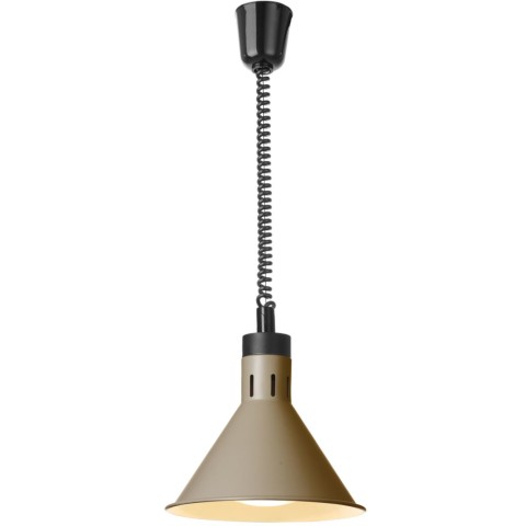 
Kūginė pakabinama maisto šildymo lempa, 275 mm skersmens, 250 W - smėlio spalvos
