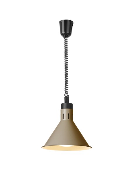 
Kūginė pakabinama maisto šildymo lempa, 275 mm skersmens, 250 W - smėlio spalvos
