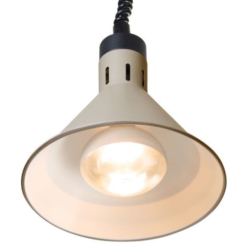 
Kūginė pakabinama maisto šildymo lempa, 275 mm skersmens, 250 W - smėlio spalvos

