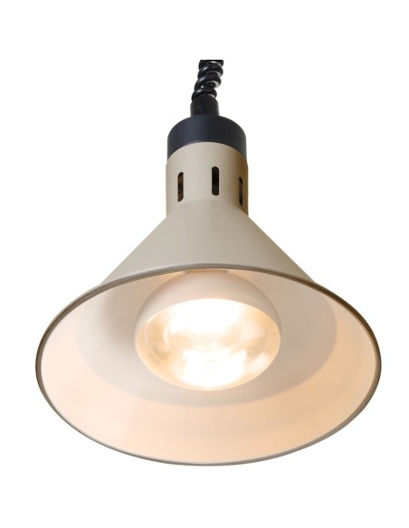 
Kūginė pakabinama maisto šildymo lempa, 275 mm skersmens, 250 W - smėlio spalvos
