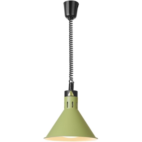 
Kūginė pakabinama maisto šildymo lempa, 275 mm skersmens, 250 W - žalia
