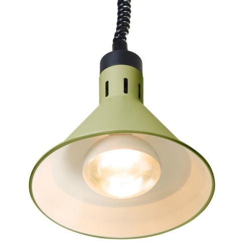 
Kūginė pakabinama maisto šildymo lempa, 275 mm skersmens, 250 W - žalia
