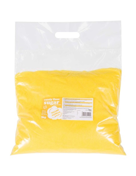 Spalvotas cukrus cukraus vatai geltono vanilės skonio 5kg Spalvotas cukrus cukraus vatai geltono vanilės skonio 5kg