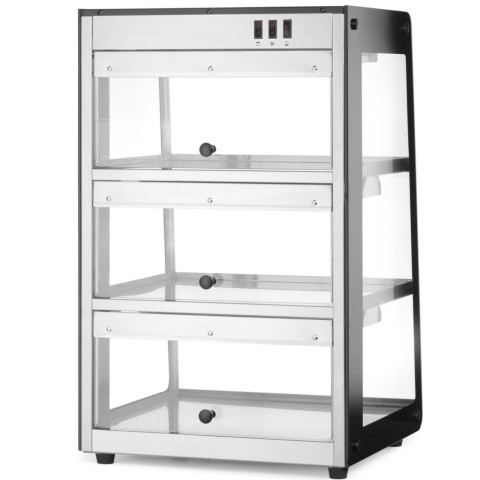 
Reguliuojama šildoma vitrina, 3 lygiai, 50–70 °C, 500 W
