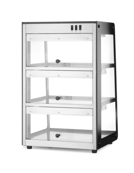 
Reguliuojama šildoma vitrina, 3 lygiai, 50–70 °C, 500 W
