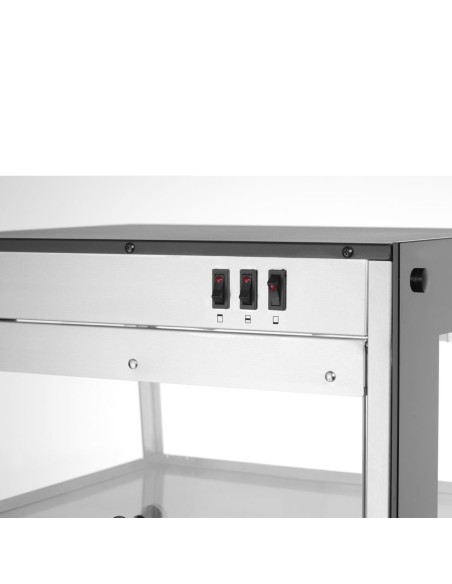 
Reguliuojama šildoma vitrina, 3 lygiai, 50–70 °C, 500 W
