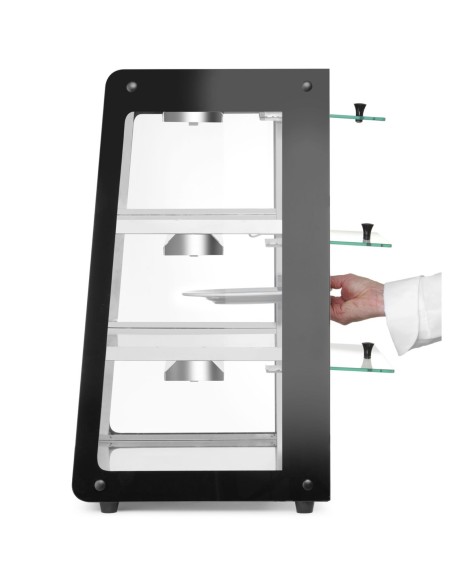 
Reguliuojama šildoma vitrina, 3 lygiai, 50–70 °C, 500 W
