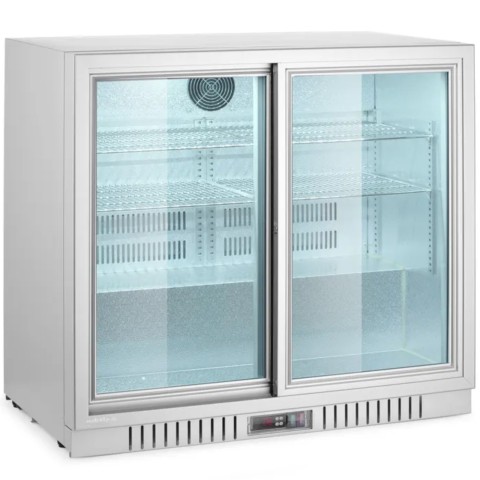 
Baro šaldytuvas su 2 stumdomomis durelėmis, LED, 150 l, 160 W, 90 x 52 x 84 cm – sidabro spalvos
