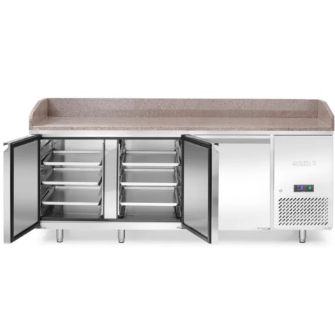 
Šaldomas picos stalas su granito stalviršiu ir 3 durelių kraštu 375 l 400 W 201x80x88 cm
