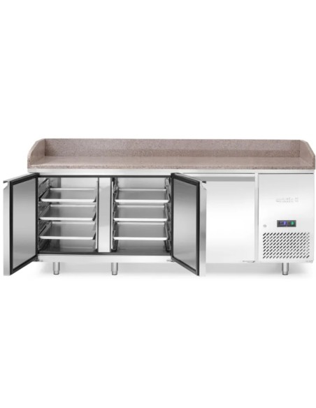 
Šaldomas picos stalas su granito stalviršiu ir 3 durelių kraštu 375 l 400 W 201x80x88 cm
