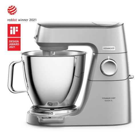 
„Titanium Chef Baker XL“ planetinis trintuvas, 2 dubenys, 7 l / 5 l, 1200 W – sidabrinis
