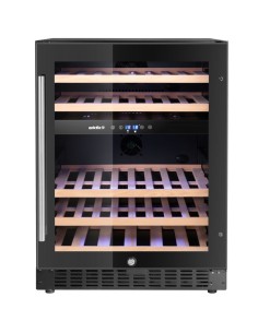 
2 zonų vyno aušintuvas 46 buteliams, 137 l, 570x595x820 mm
