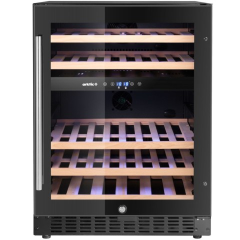 
2 zonų vyno aušintuvas 46 buteliams, 137 l, 570x595x820 mm
