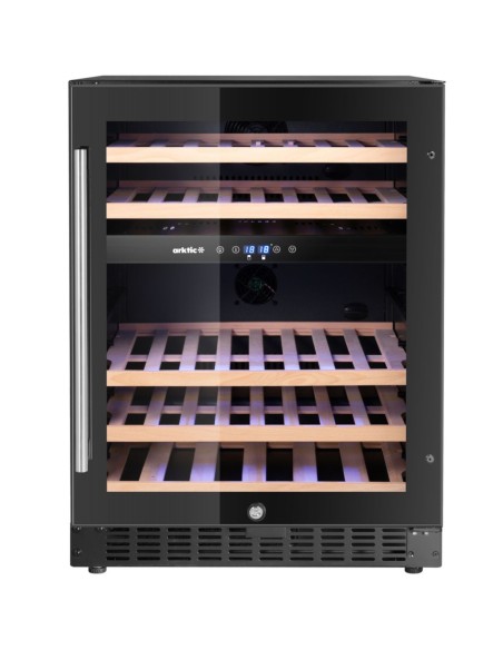 
2 zonų vyno aušintuvas 46 buteliams, 137 l, 570x595x820 mm

