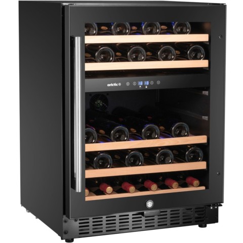 
2 zonų vyno aušintuvas 46 buteliams, 137 l, 570x595x820 mm
