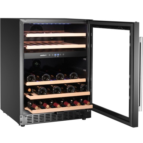 
2 zonų vyno aušintuvas 46 buteliams, 137 l, 570x595x820 mm
