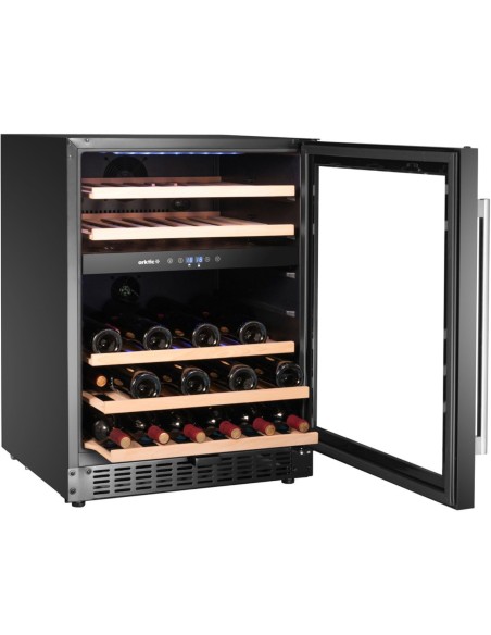 
2 zonų vyno aušintuvas 46 buteliams, 137 l, 570x595x820 mm

