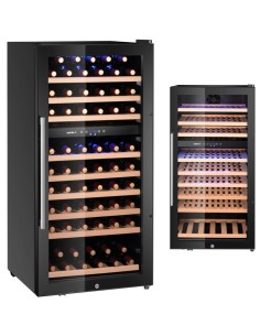 
2 zonų vyno aušintuvas 91 buteliui, 230 l, 569x595x1215 mm
