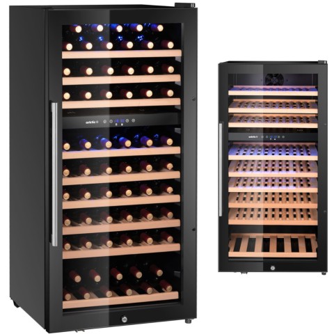 
2 zonų vyno aušintuvas 91 buteliui, 230 l, 569x595x1215 mm
