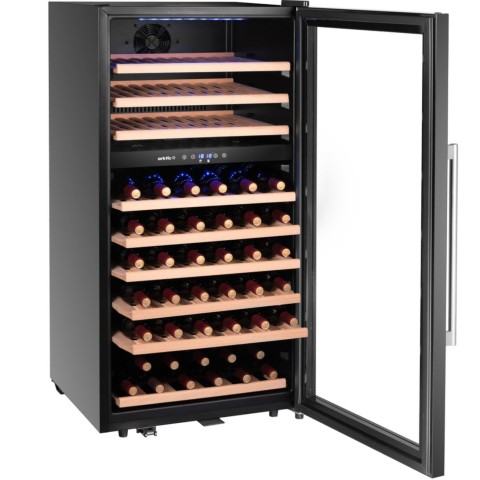 
2 zonų vyno aušintuvas 91 buteliui, 230 l, 569x595x1215 mm

