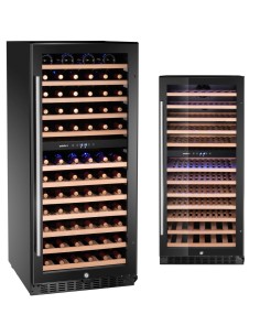 
2 zonų vyno šaldytuvas 124 buteliams, 265 l, 570x595x1400 mm

